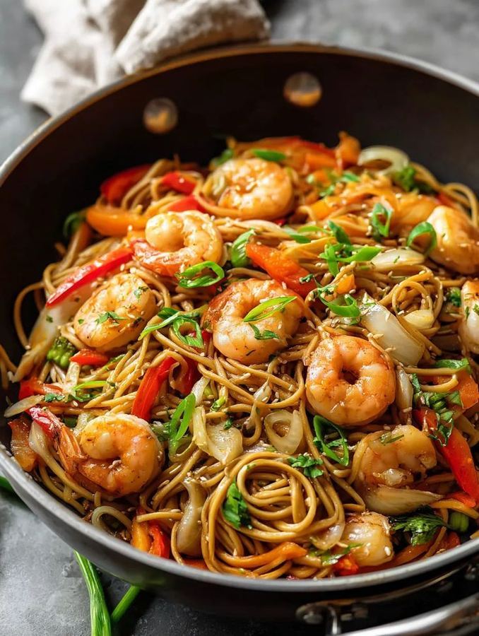 Yakisoba de Camarão G (3-4 Pessoas)